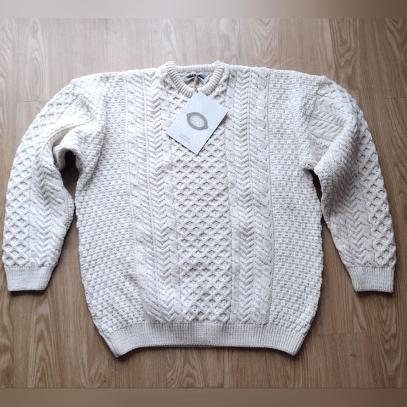 Aran Sweater Market Other - NWT Aran Sweater Market Ireland 100% Wool Fishermans Cable Knit Sweater XXXL